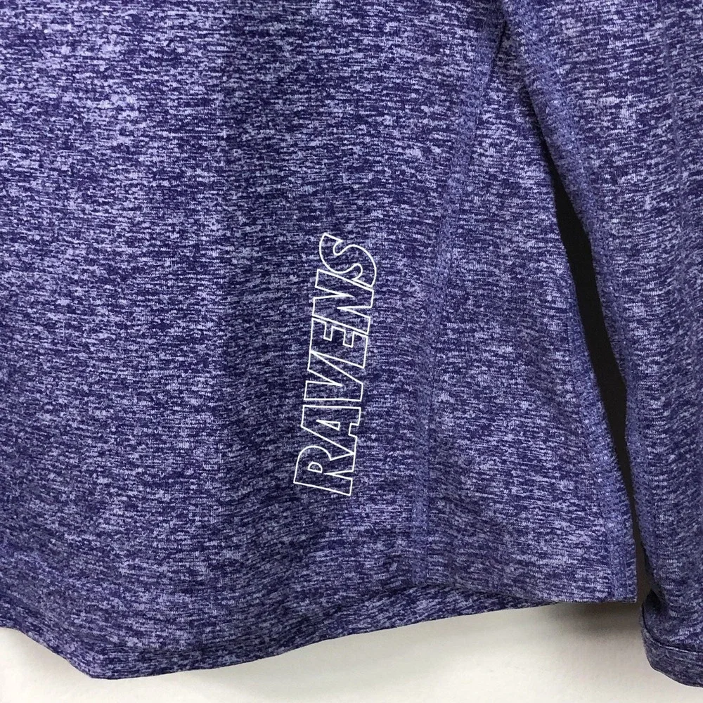 Nike Baltimore Ravens NFL Dri-Fit 1/4 Zip Pullover Sweatshirt Womens Sz L Purple